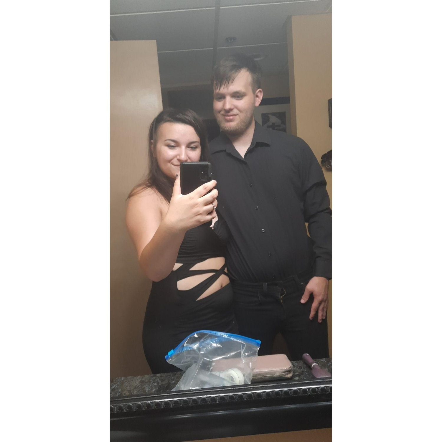 The night of our engagement. We are about to go to fine dining