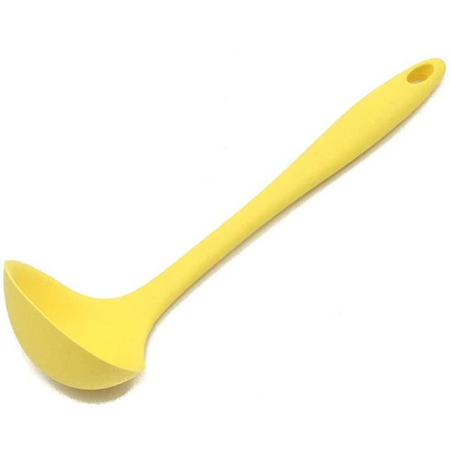 Chef Craft Premium Silicone Cooking Ladle, 11.25 inch, Yellow 