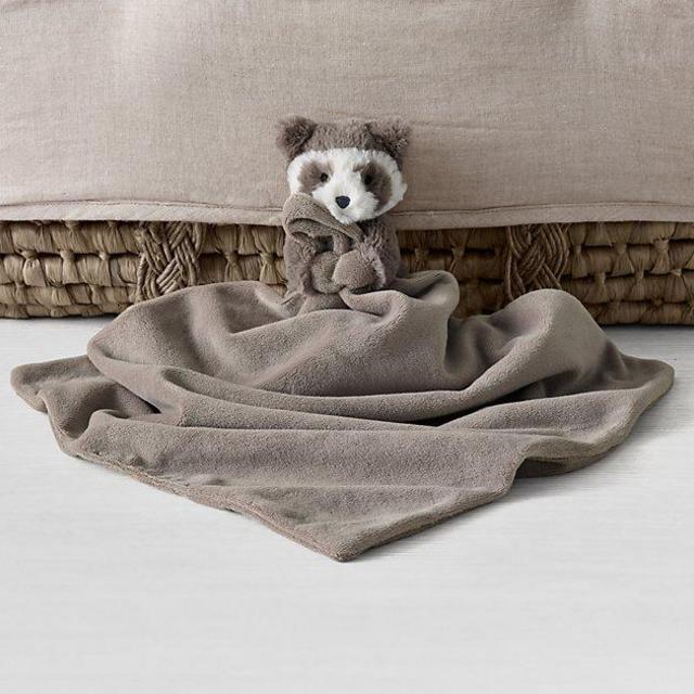 Jellycat® Plush Security Blanket - Raccoon