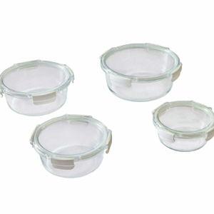Better Homes & Gardens Round Glass Food Storage Containers with Tritan Lids. Set of 4, 8 Pieces
