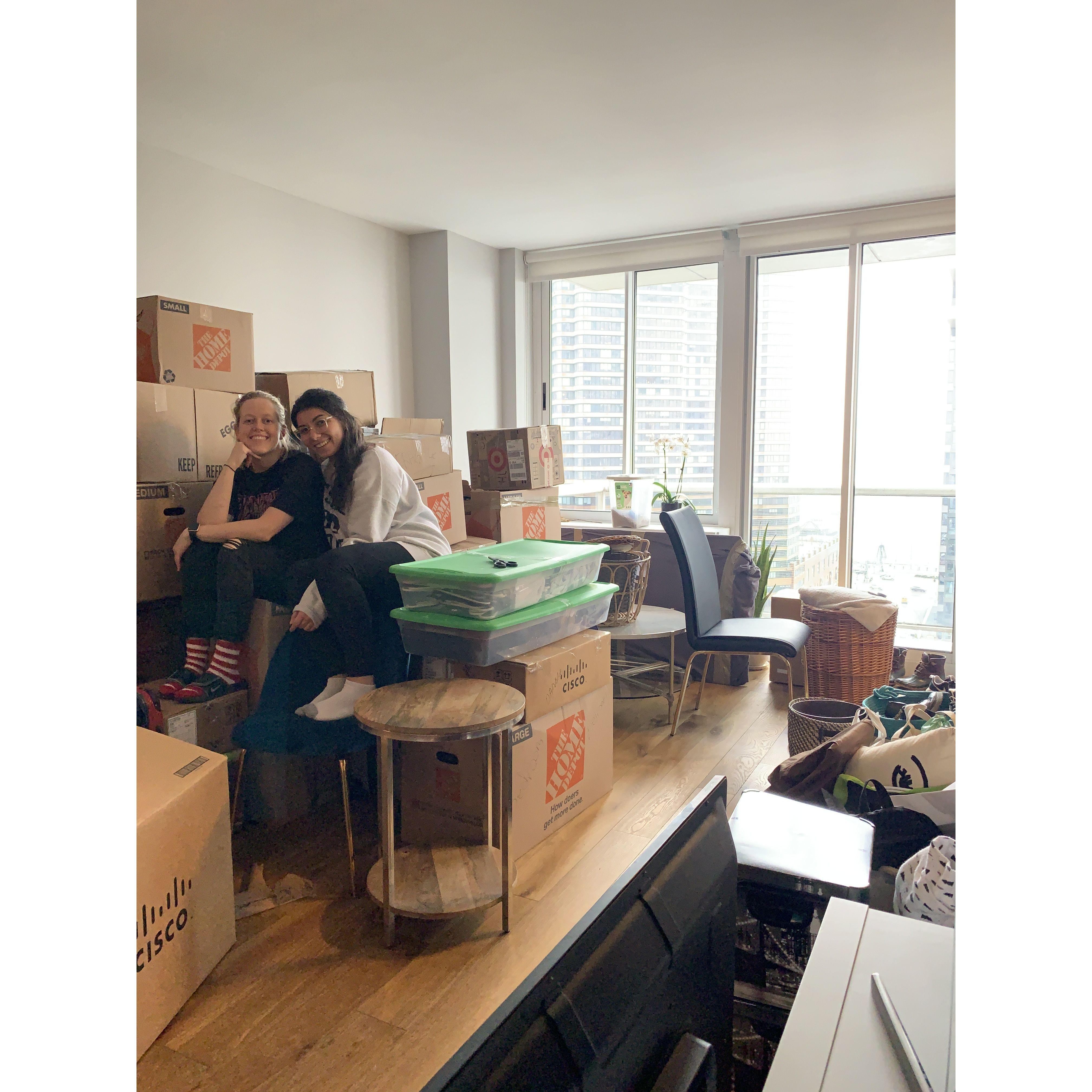 We moved into our first apartment together!!! In Hells Kitchen.
