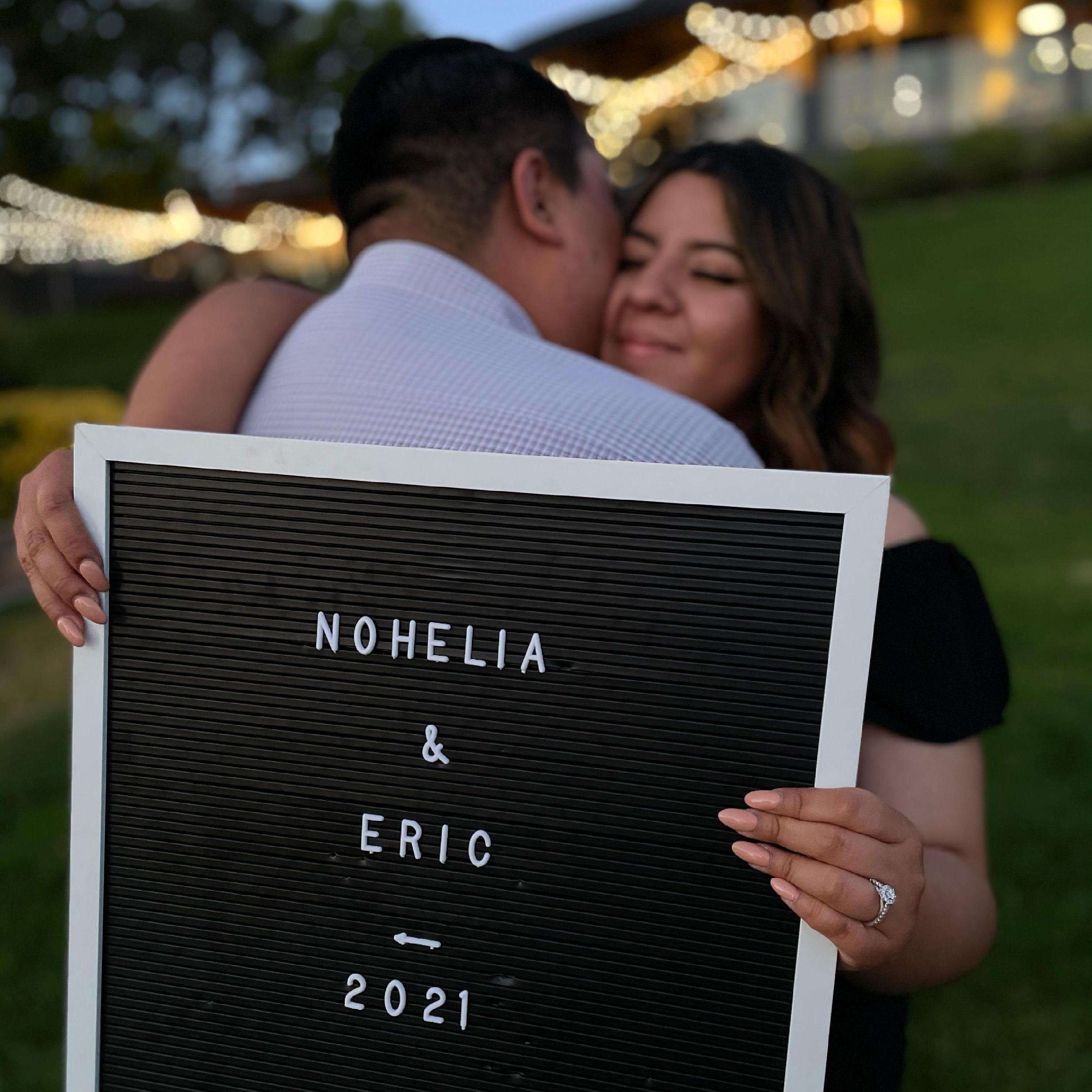 Our engagement announcement picture!