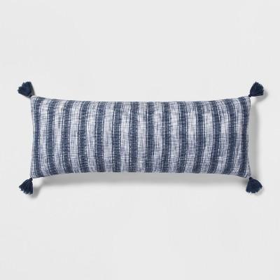 Blue Stripe Gauze Oversized Lumbar Pillow - Threshold™