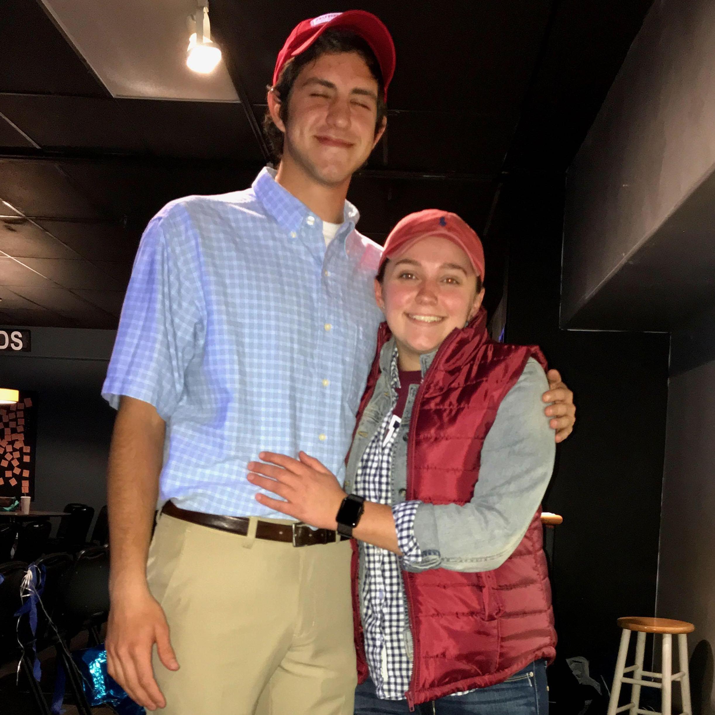 Our first picture together as a couple, we started dating the night before!