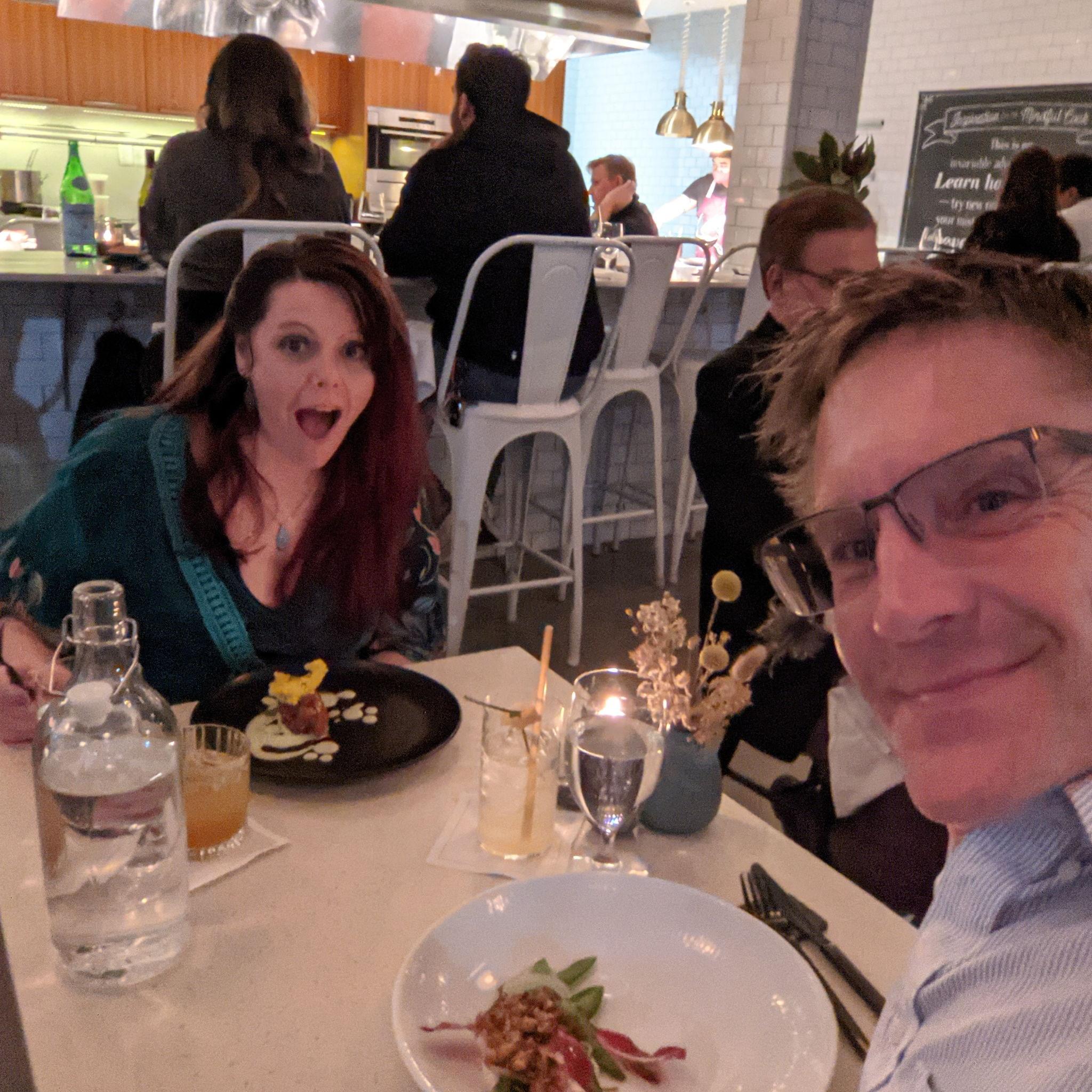 First anniversary dinner. April 2021