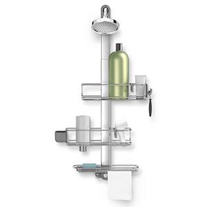 simplehuman Adjustable Shower Caddy Plus, Stainless Steel + Anodized Aluminum