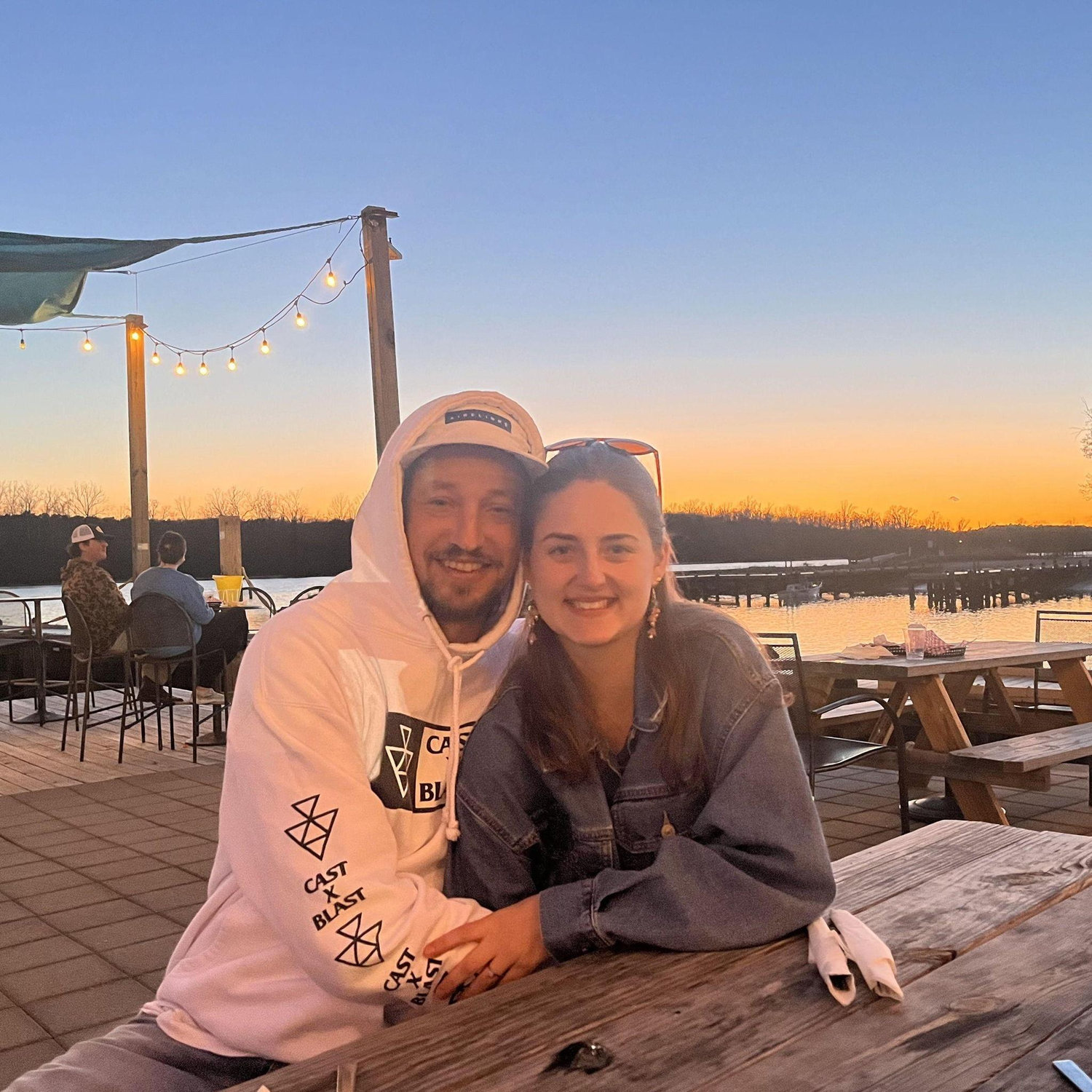 While Carley and Tim were in town, we took them to one of our favorite restaurants on the James River, the Lily Pad.