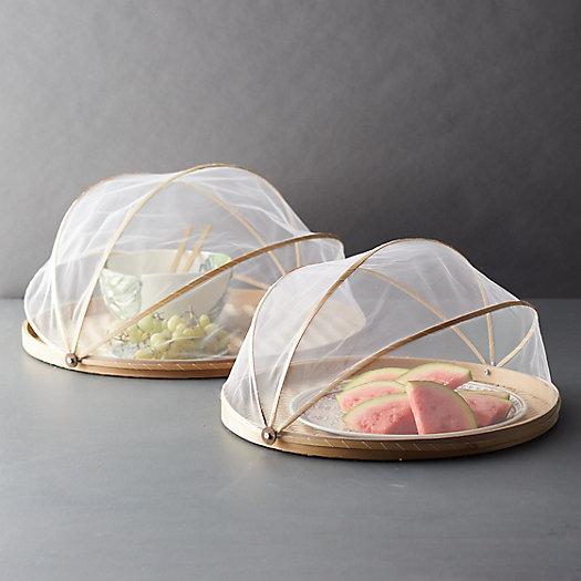 Bamboo + Mesh Food Covers, Set of 2