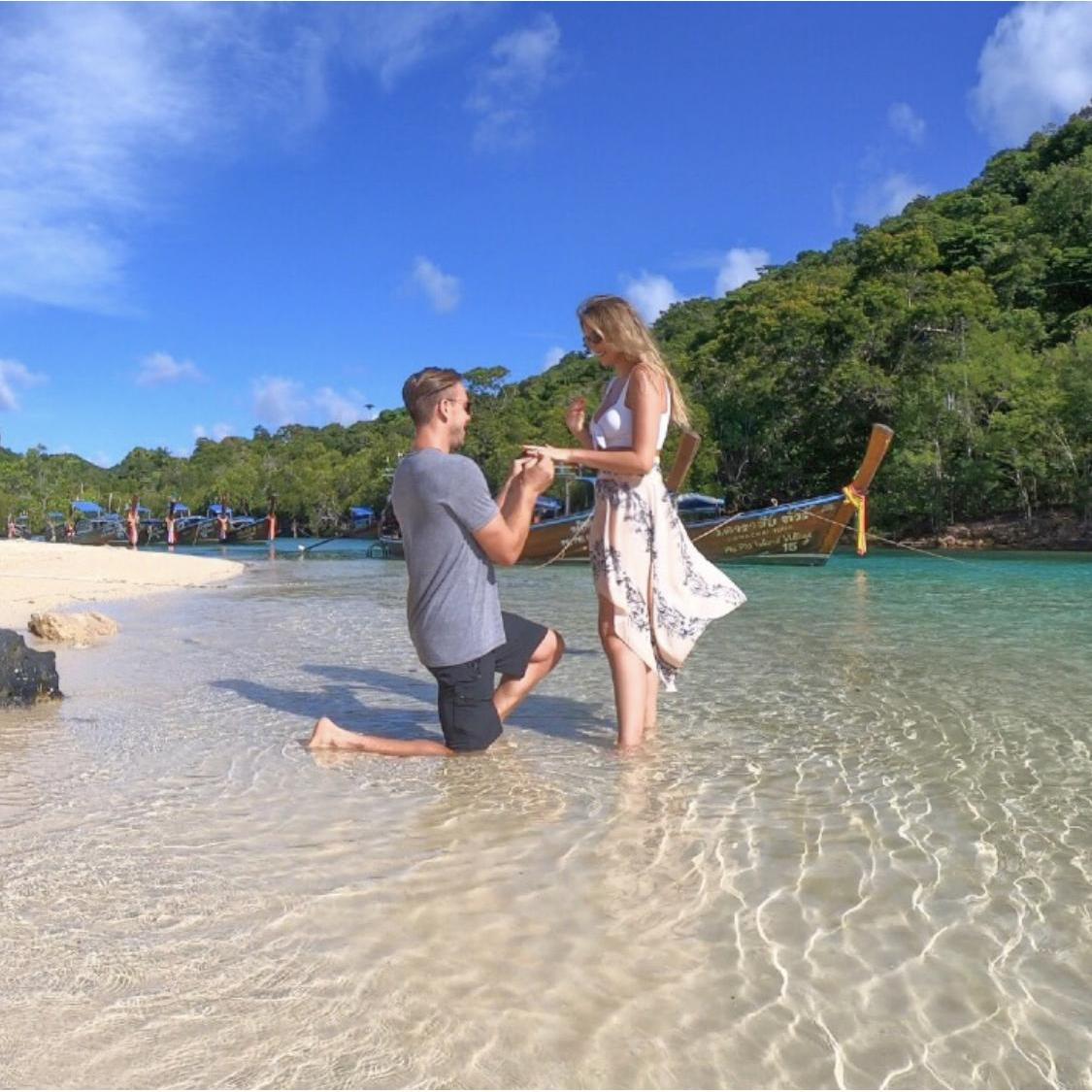 Nick's engagement proposal in Koh Phi Phi, Thailand.