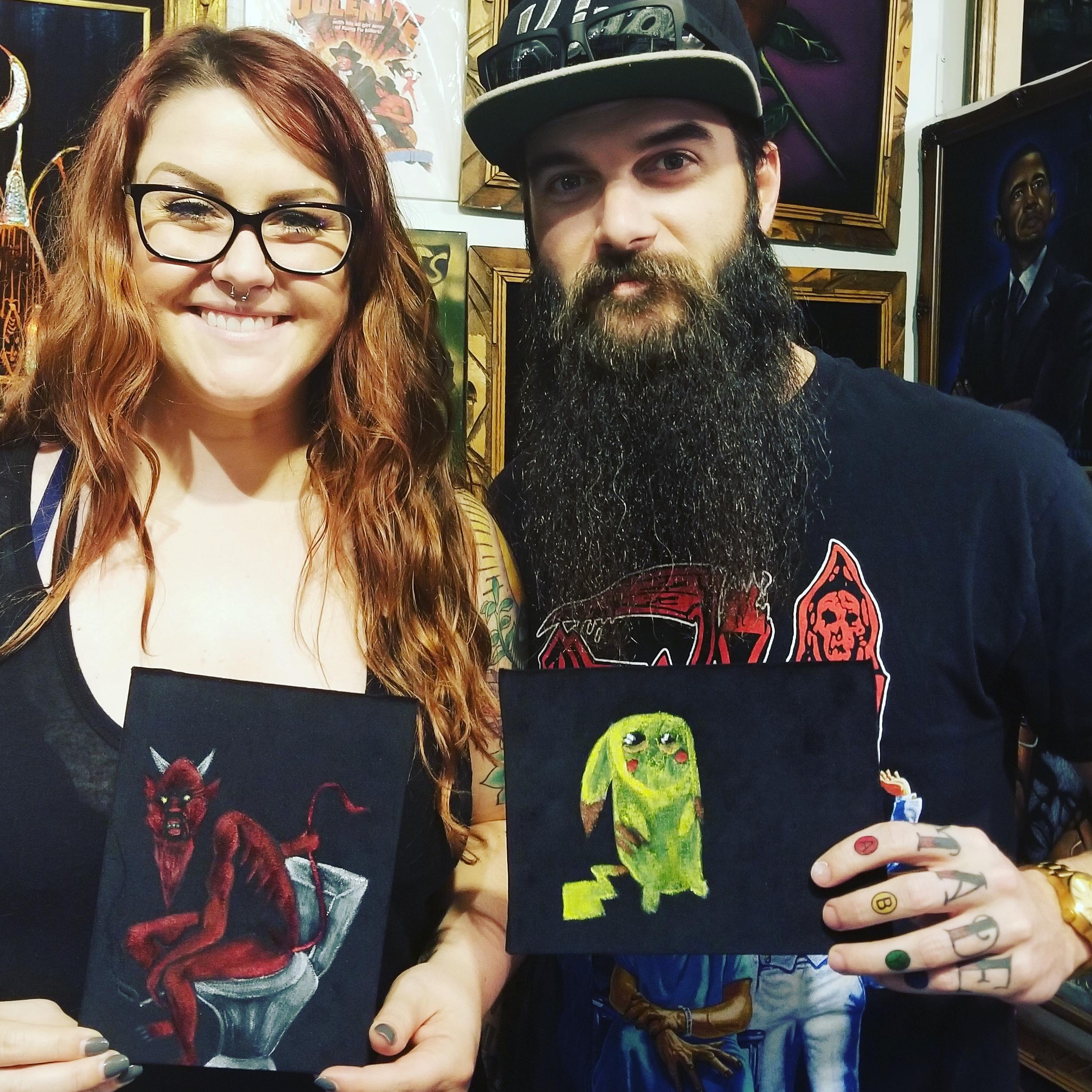 Velvet painting class. We love to try new things (usually at the behest of Erin)