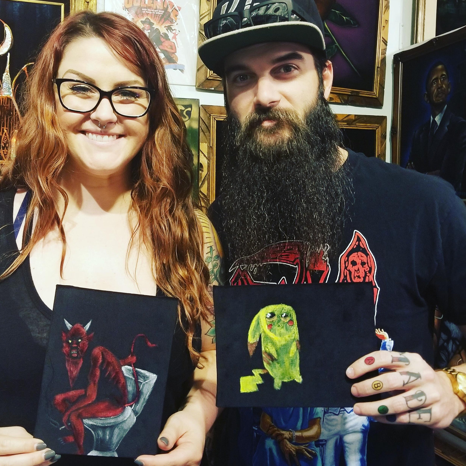 Velvet painting class. We love to try new things (usually at the behest of Erin)
