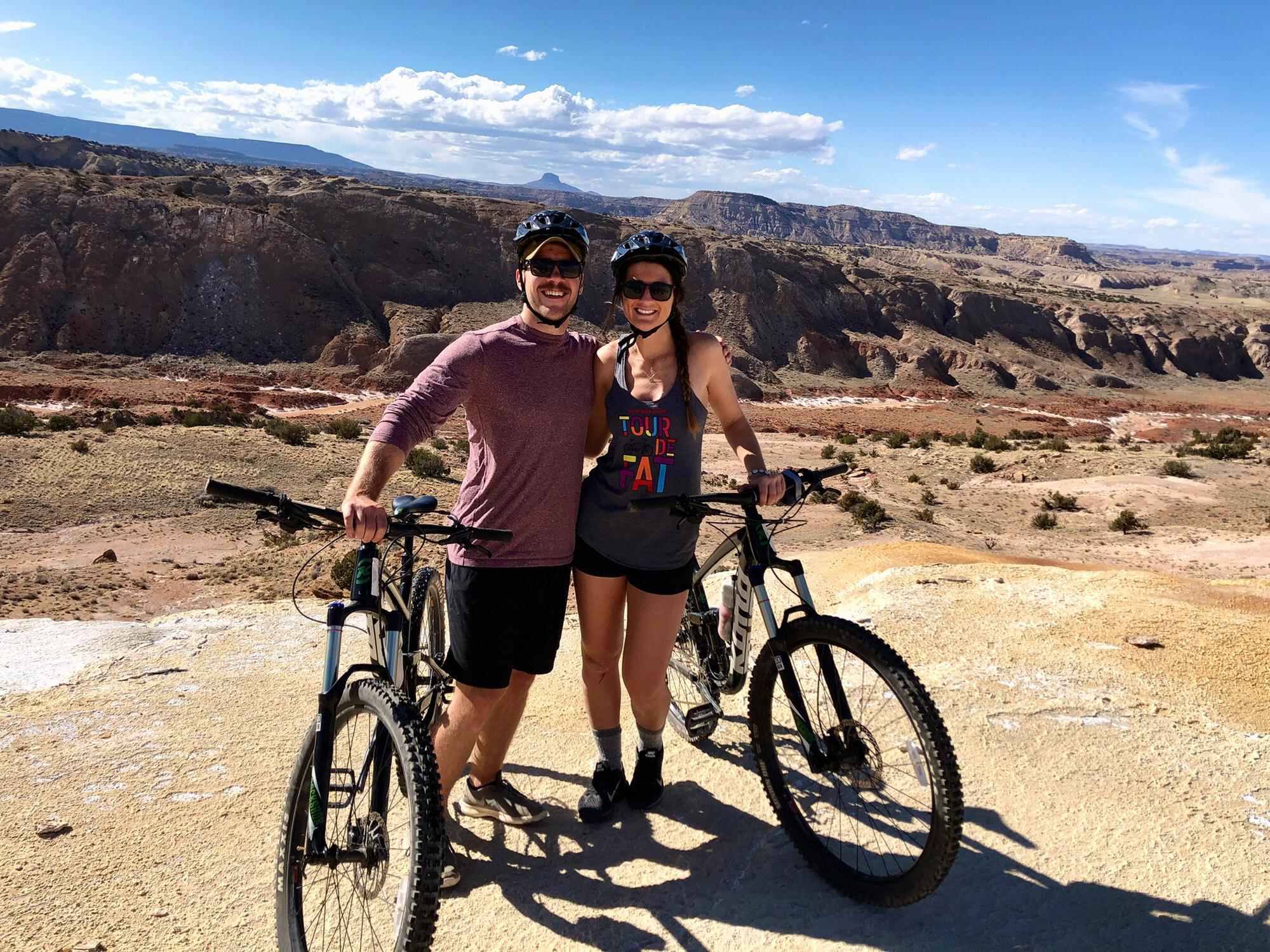 Pushing ourselves and encouraging each other through one of the toughest trails we’ve done! (White Mesa in New Mexico)