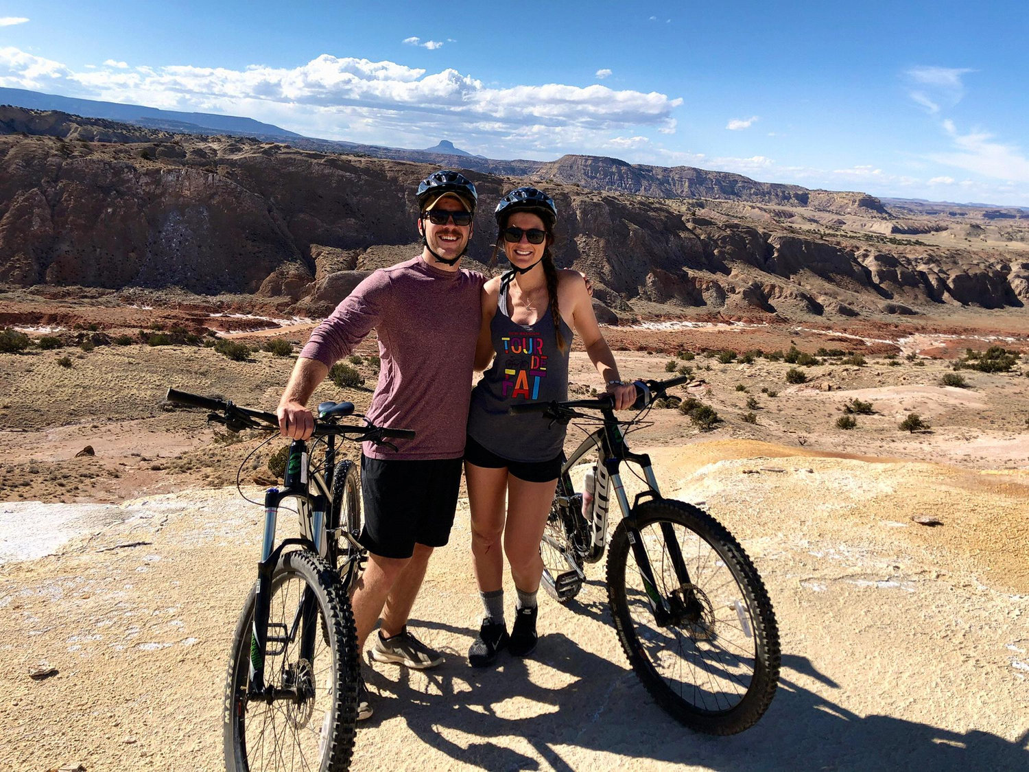 Pushing ourselves and encouraging each other through one of the toughest trails we’ve done! (White Mesa in New Mexico)
