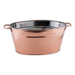 Old Dutch International 5-Gallon Copper-Plated Hammered Beverage Tub