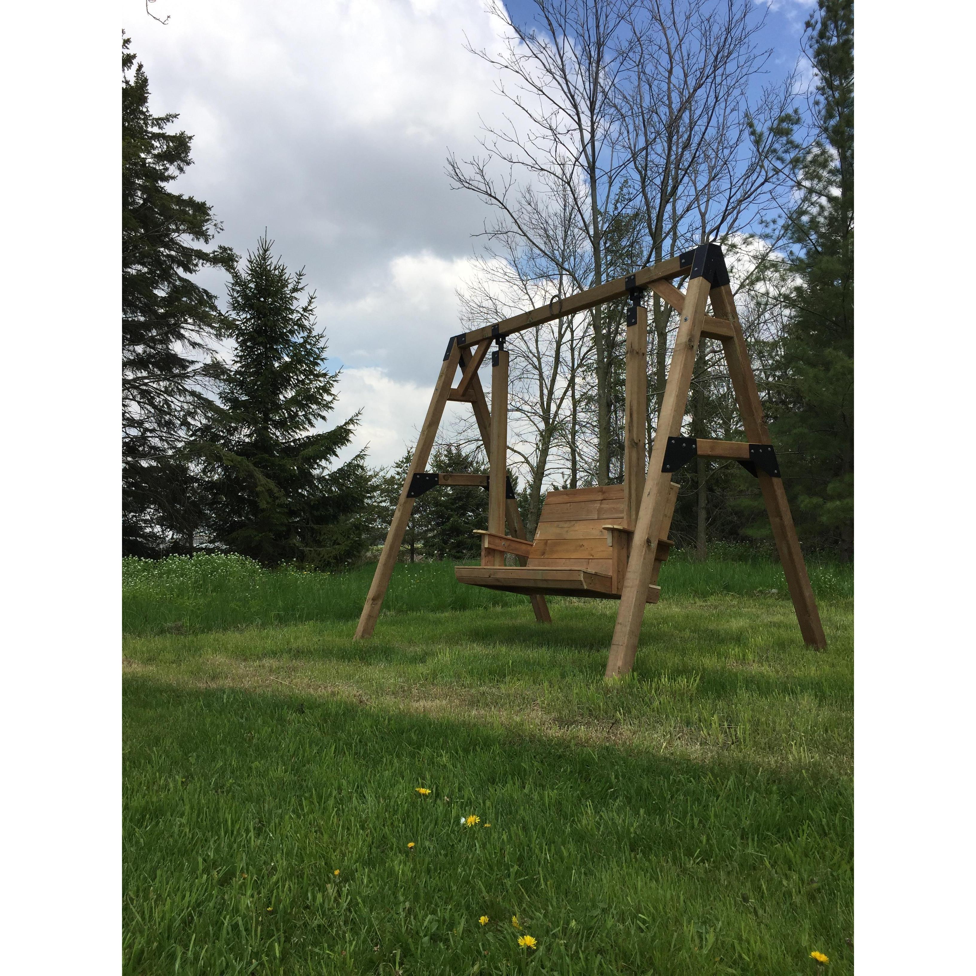 The swing Dave built for Kate on the farm