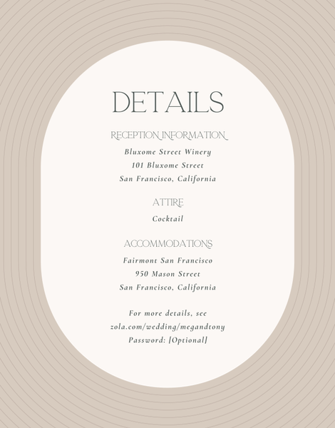 Majestic | Canvas Tan | Zola Wedding Enclosure Cards