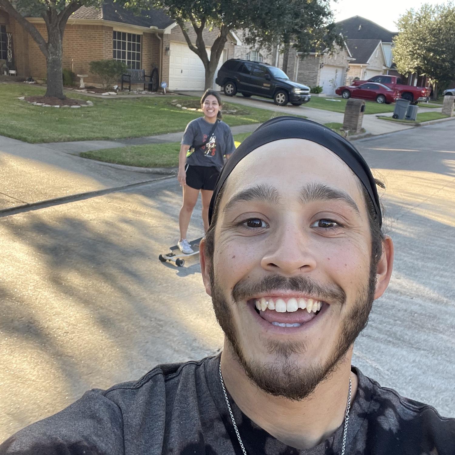Riding longboards in the summer