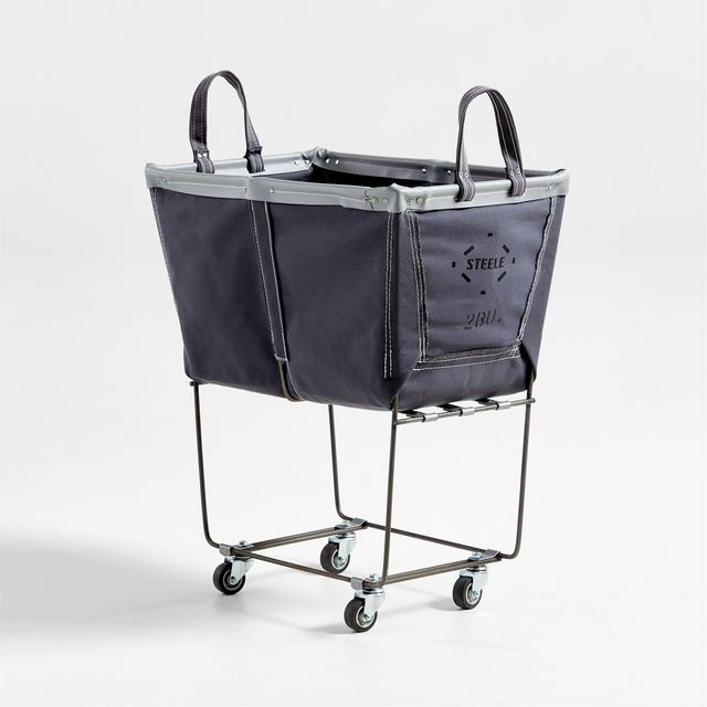 Steele ® 2-Bushel Briquette Elevated Rolling Laundry Hamper