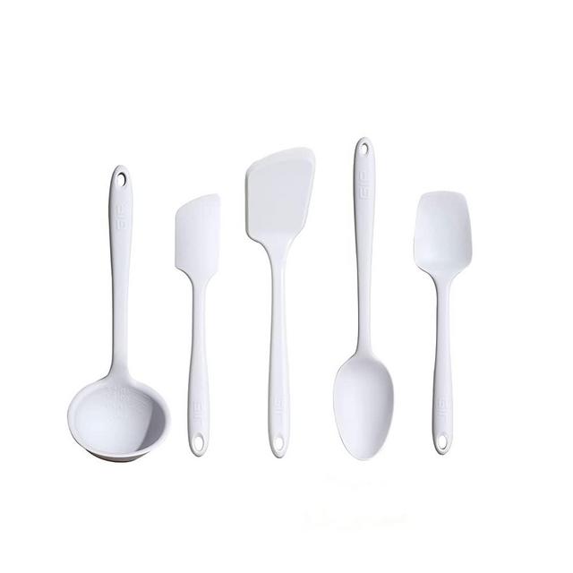 GIR: Get It Right Premium Silicone 5 Piece Utensil Set - Non-Stick Heat Resistant Kitchen Cooking and Serving Utensils - Silicone Spatula, Flip/Turner, and Spoonula - Studio