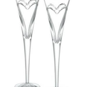 Waterford Stemware Love & Romance Toasting Flutes, Set of 2