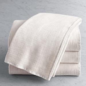 Restoration Hardware Heathered Cotton-Linen Reversible Bath Towel