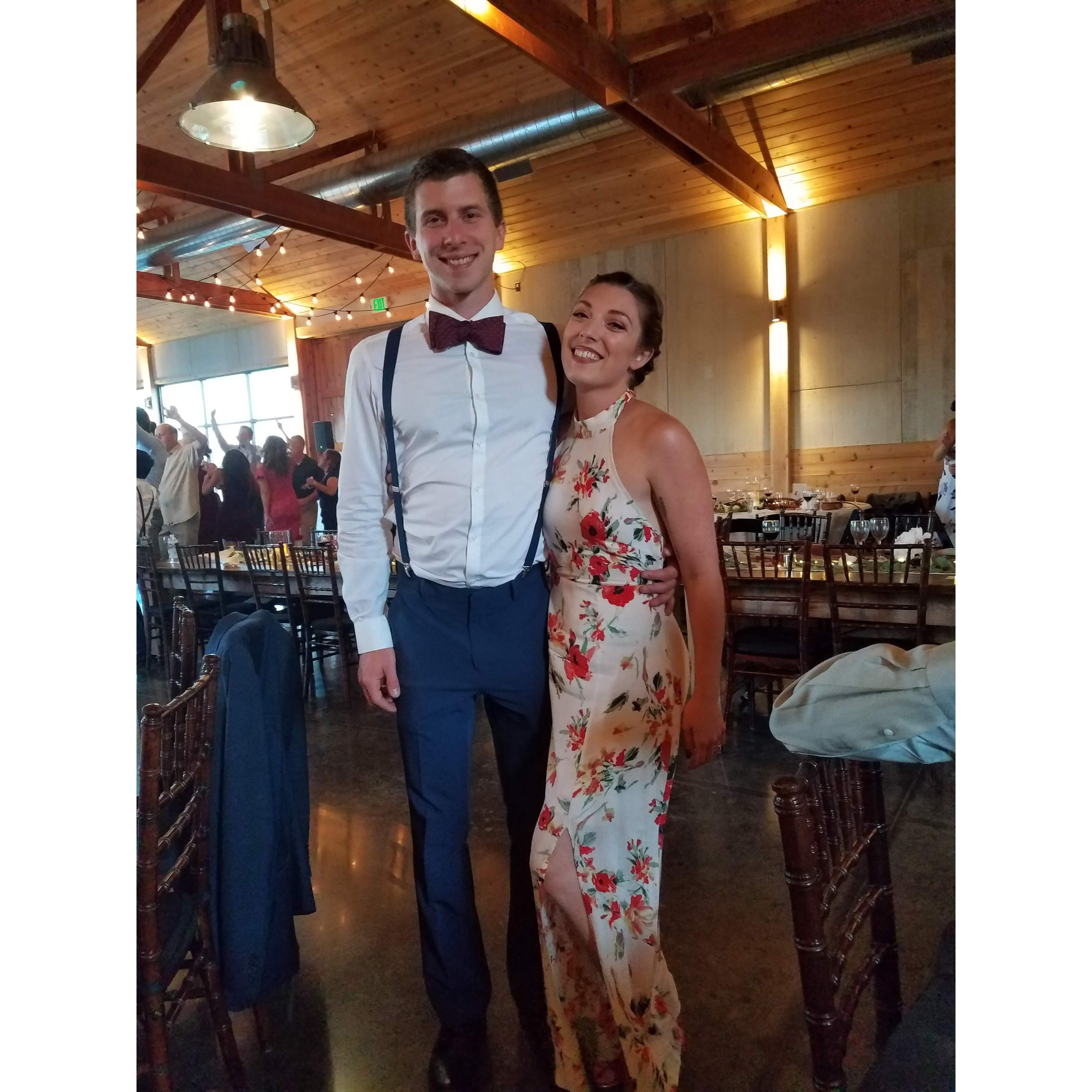 2018, First wedding attended as a couple, in Spokane.