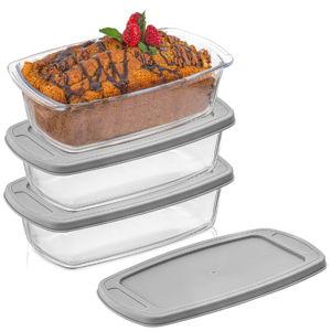 JoyJolt Loaf Pan with Lid, Set of 3