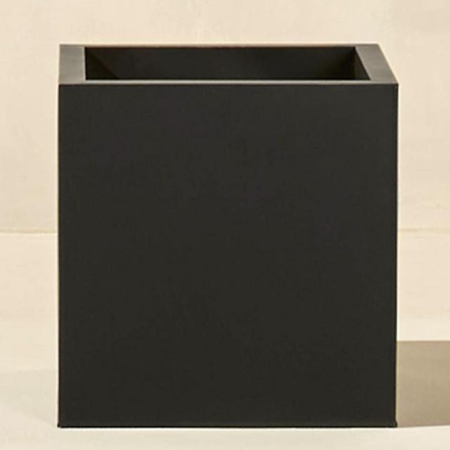 BLOX LARGE SQUARE GALVANIZED CHARCOAL PLANTER