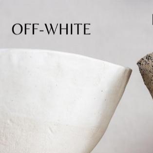 Set of 1 - Off White Stoneware Plates & Bowl – Artisan Pottery
