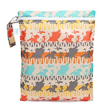 Bumkins Disney Lion King Waterproof Wet Bag, Washable, Reusable for Travel, Beach, Pool, Stroller, Diapers, Dirty Gym Clothes, Wet Swimsuits, Toiletries, Electronics, Toys, 12x14