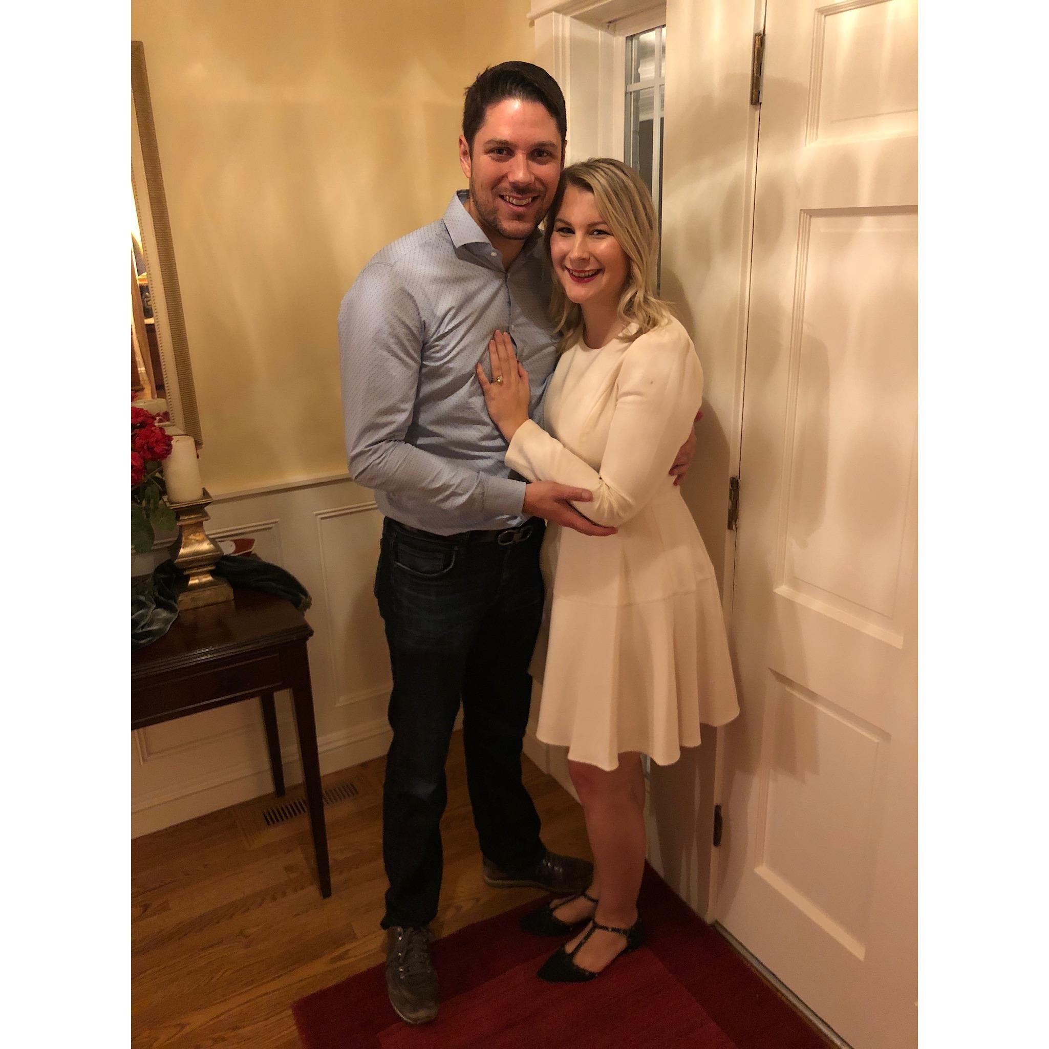 Celebrating our engagement with family.