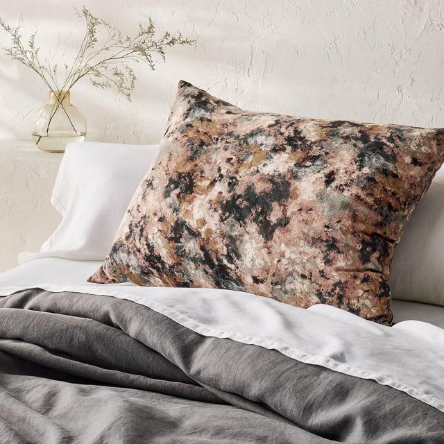 King Euro Heavyweight Linen Blend Throw Decorative Pillow Impressionist Print - Casaluna™