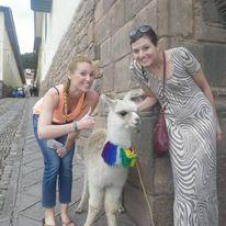 Lauren and her Maid of Honor, Brittany Fulton, during their trip to Machu Picchu in 2014