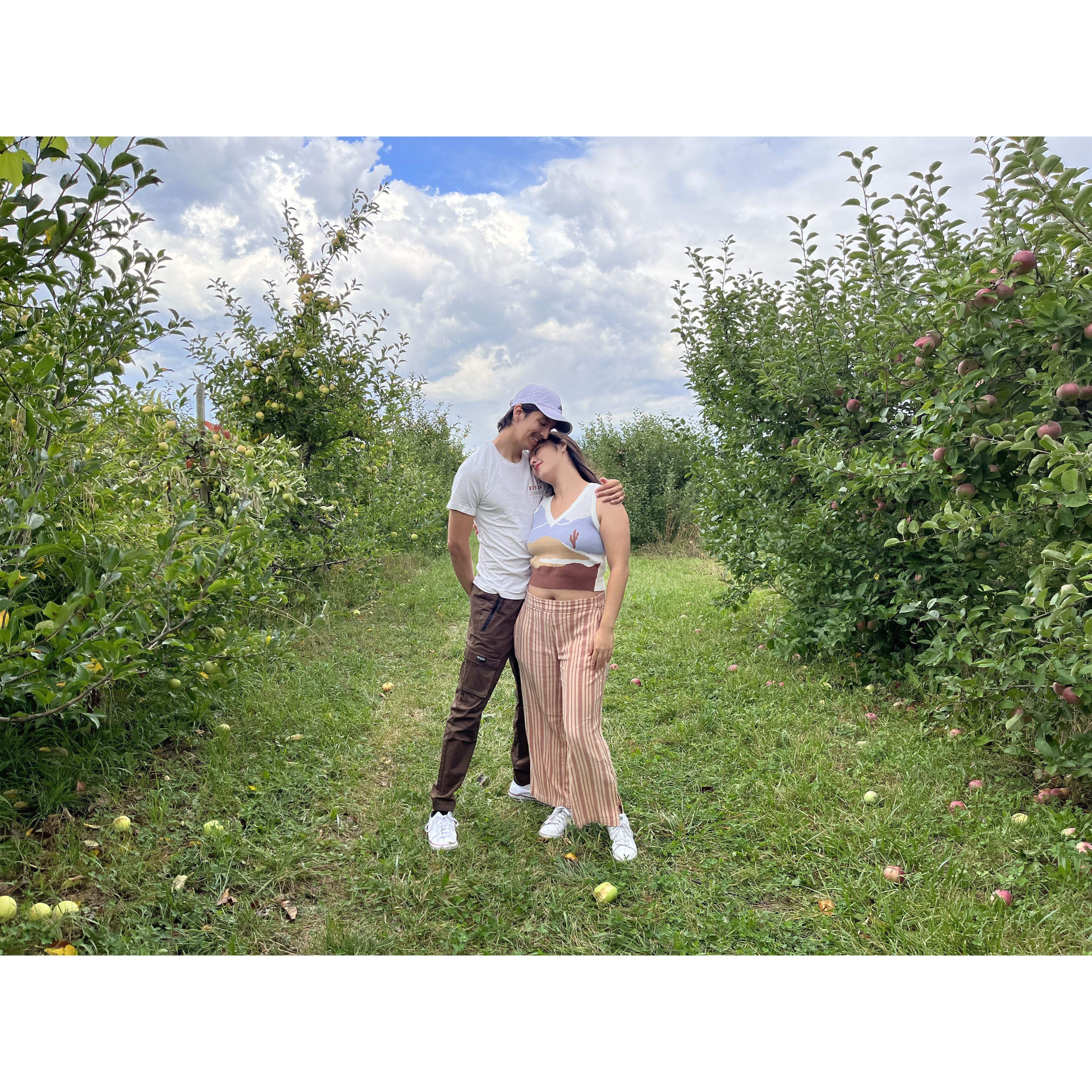 At an apple farm in Michigan! Oh so many adventures.