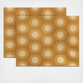 Golden Sun Pattern II Placemat, Set of 2