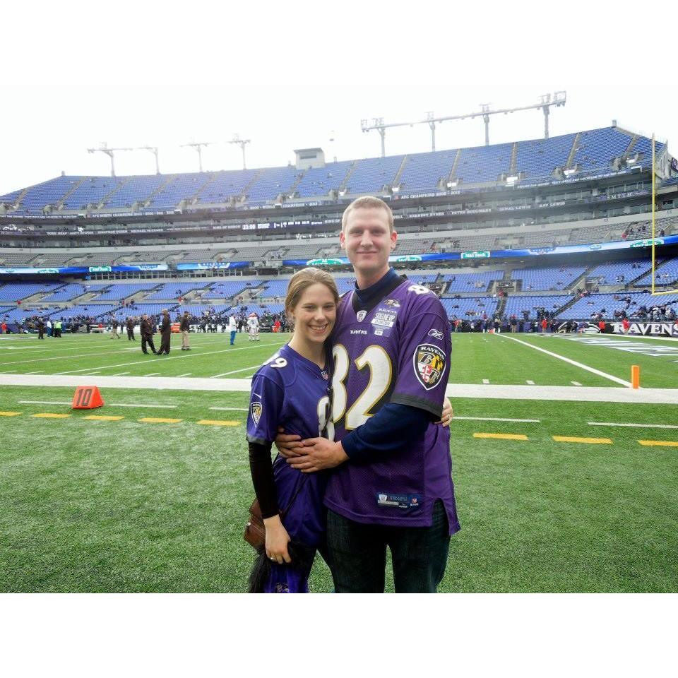 Kyle and Bridget's favorite football team- The Ravens!