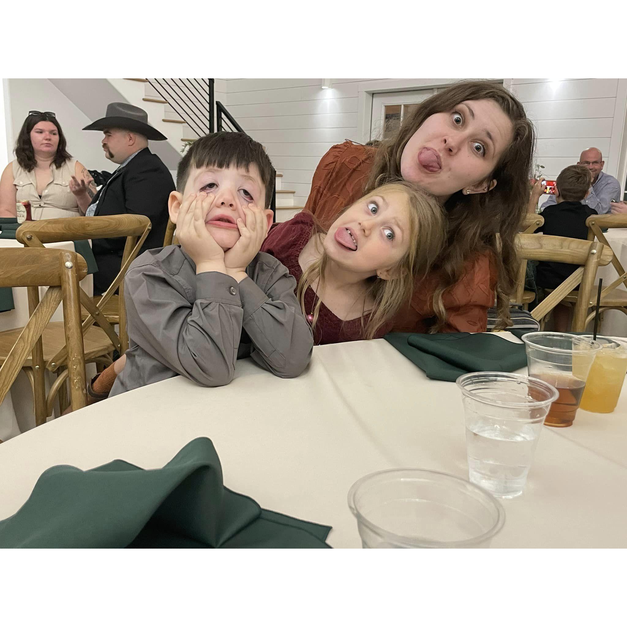 Aunt B being the coolest wedding date.