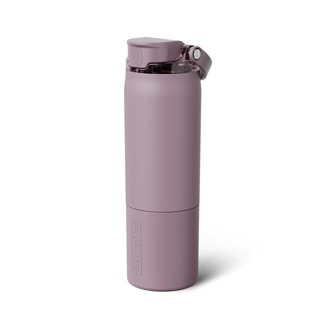 BrüMate Rise 25oz Water Bottle With 100% Leakproof Covered Silicone Straw | Insulated Stainless Steel Water Bottle With Removable Straw | Fast Flow | Soft Sip Silicone Spout | BPA-Free (Lilac Dusk)