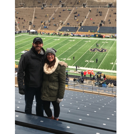 My family went to the Notre Dame senior game on my birthday this first year. Best way to spend my birthday!
