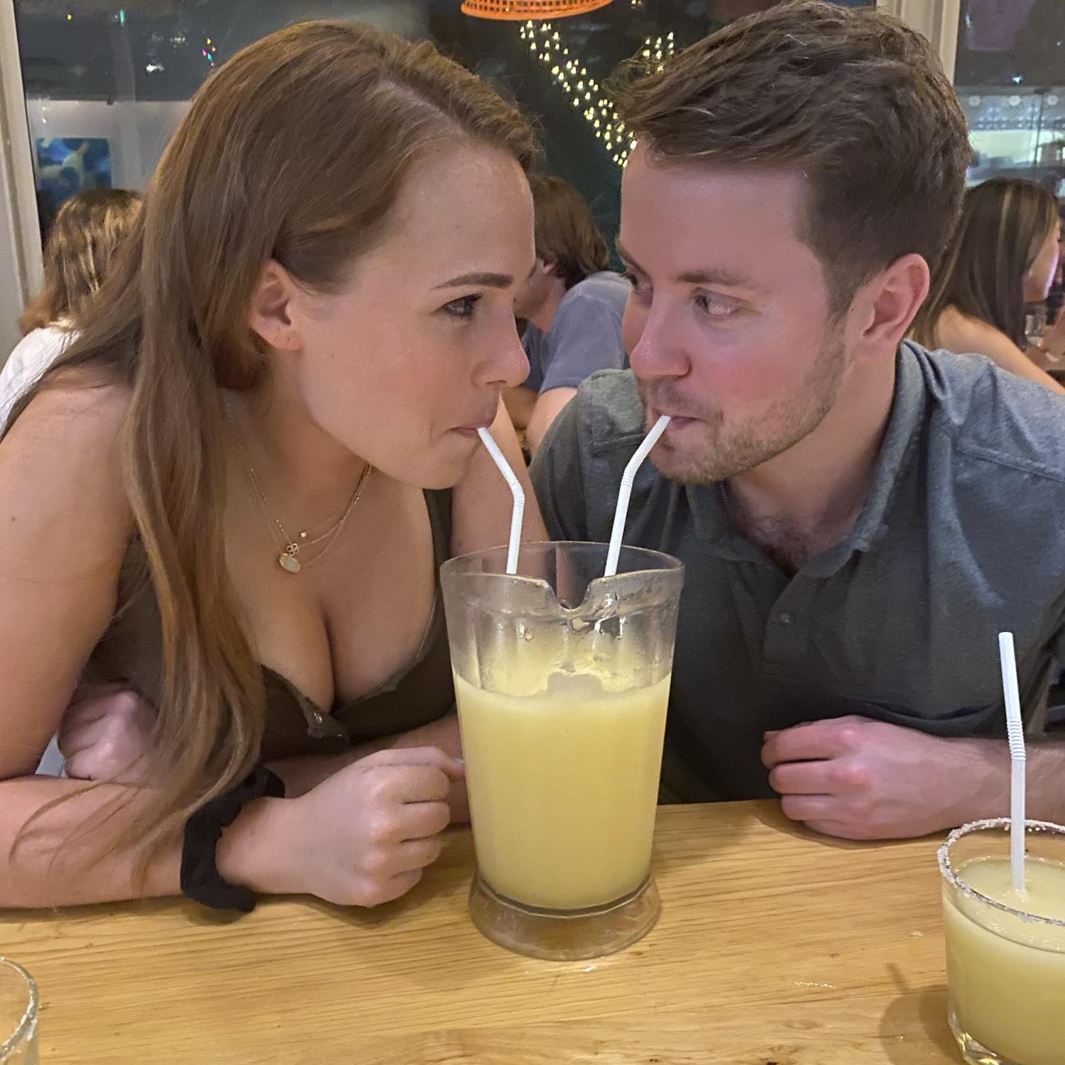 We had our first date at a Tex Mex restaurant where we shared a pitcher of Margaritas