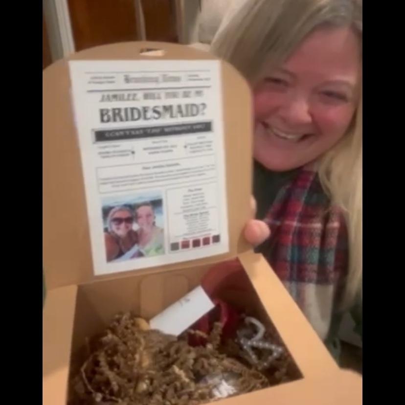 Bridesmaid proposal box…she said YES!!