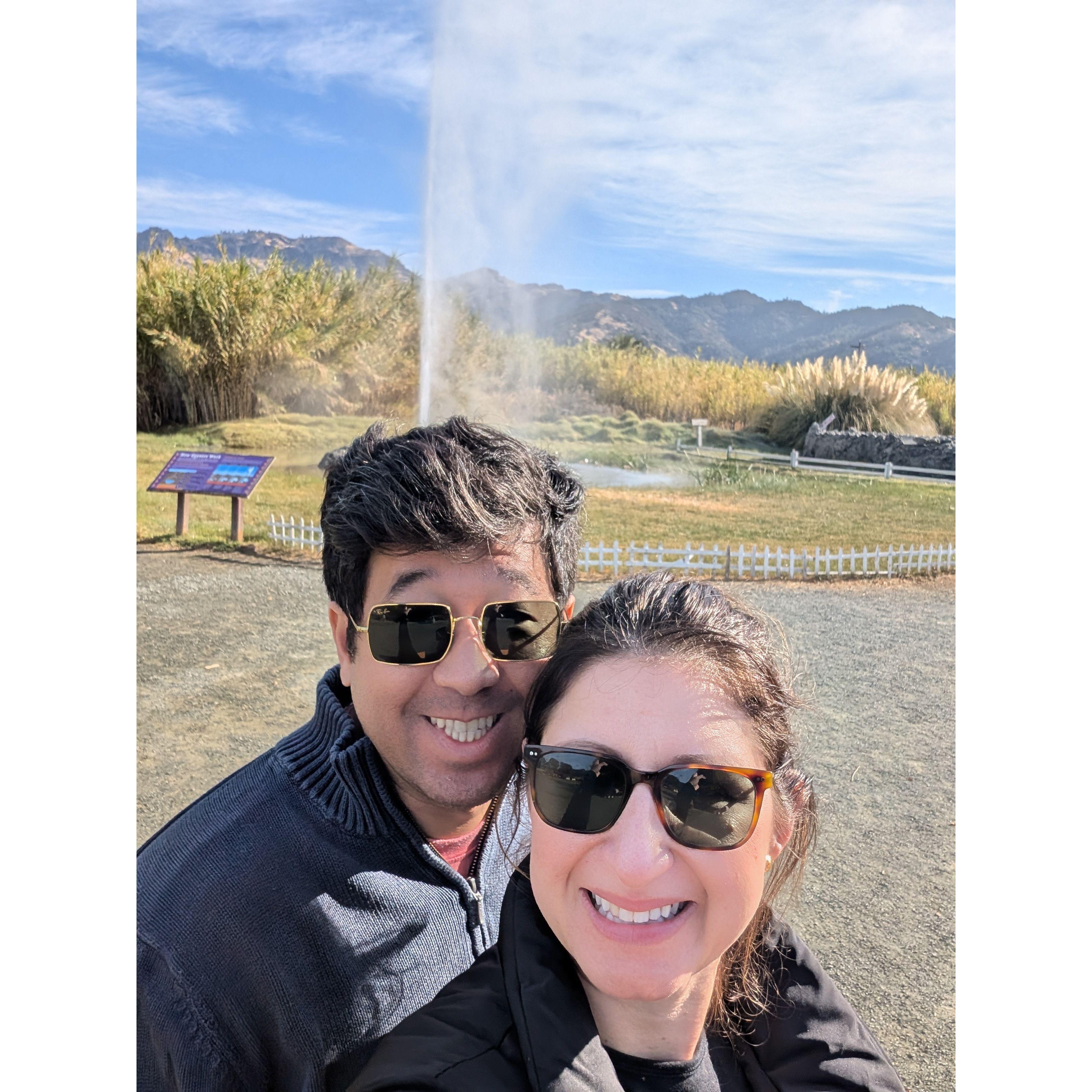 Enjoying napa, seeing old faithful