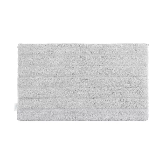 Haven™ 24" x 60" Organic Cotton Tufted Stripe Bath Rug in Lunar Rock