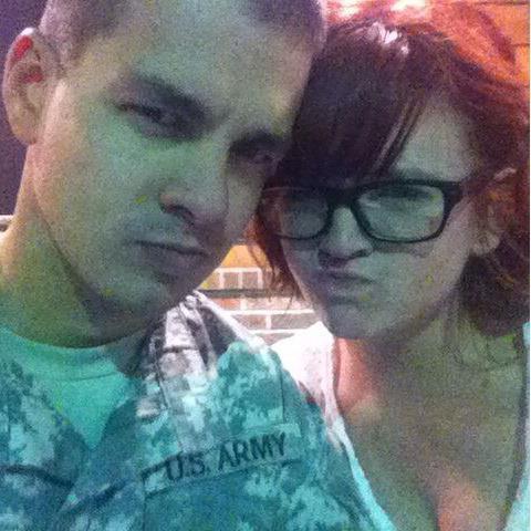 When he came down to visit me while on reserve training. 