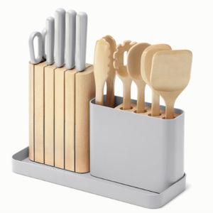 Knife & Utensil Set in Gray