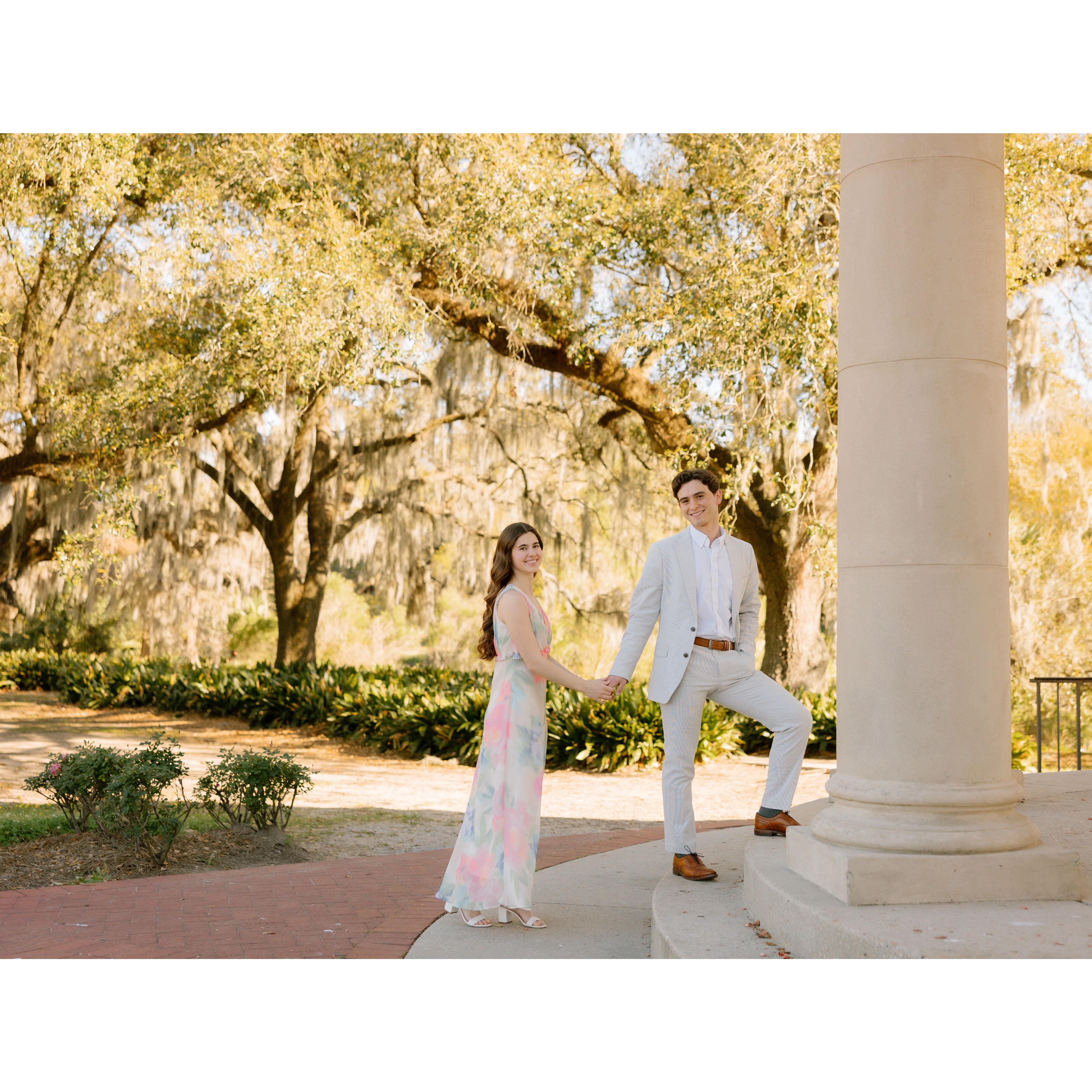 Engagement photos in City Park, New Orleans