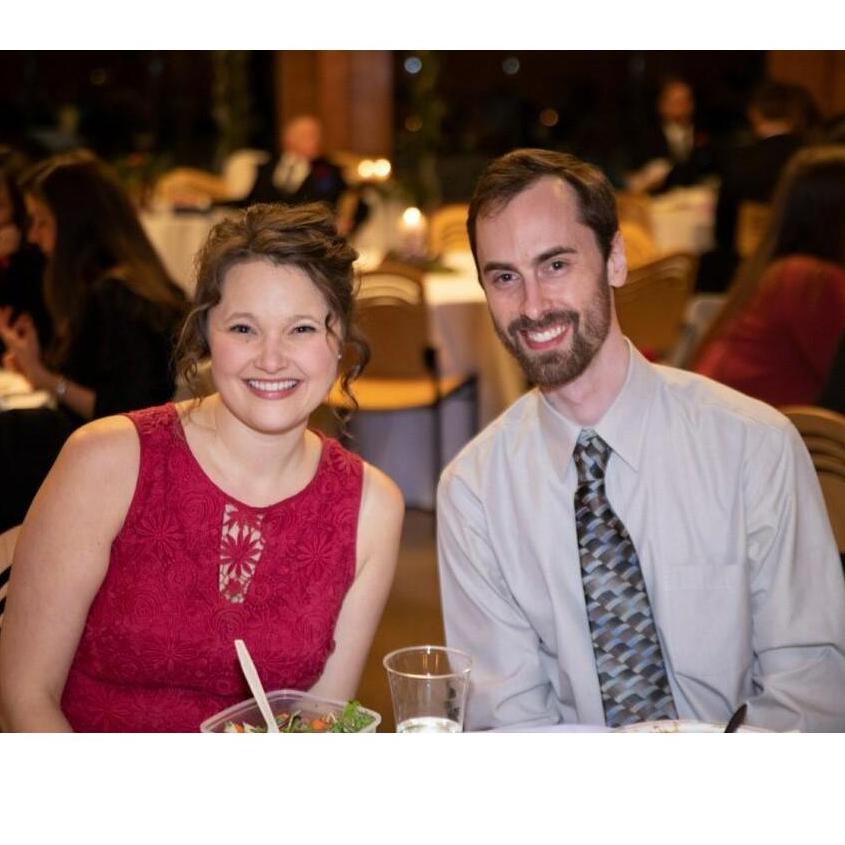 Attending Adam & Mary Hanson's wedding together 2019.