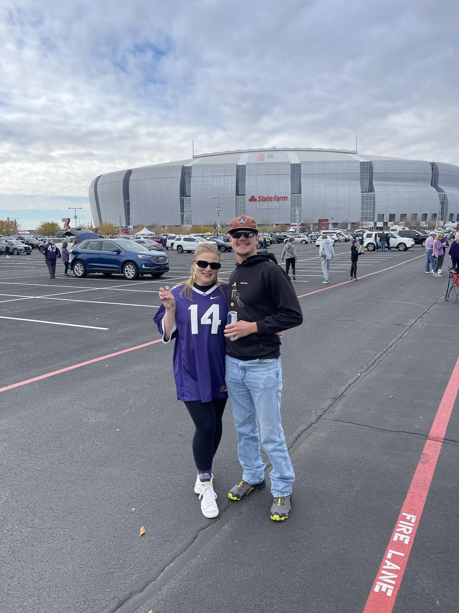 Fiesta Bowl 2023 - Glendale, AZ
TCU defeated Michigan and went on to play in the National Championship. Alexis cried her eyes out.