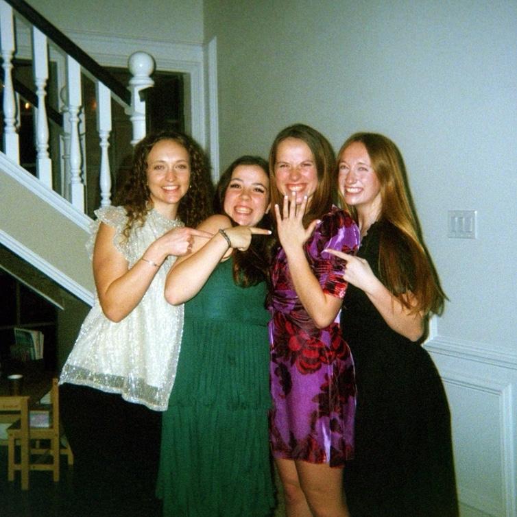 Rachel, Reagan and their cousins Taylor and Kate. These girls played a big role in keeping the proposal a secret from Rachel!