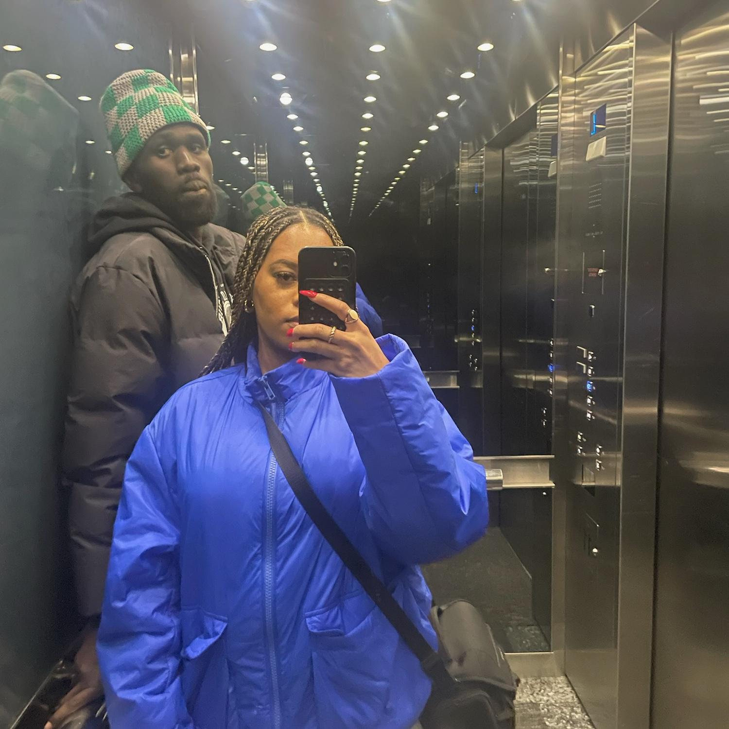 First time taking a Day trip to Canada. Kacia always has her phone or camera out. :)